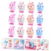 ERINGOGO 12pcs Wind-up Plush Bunny Jumping for Clockwork Rabbit Fun Christmas and Home Decoration Novelty Animal Windup for Boys view 3