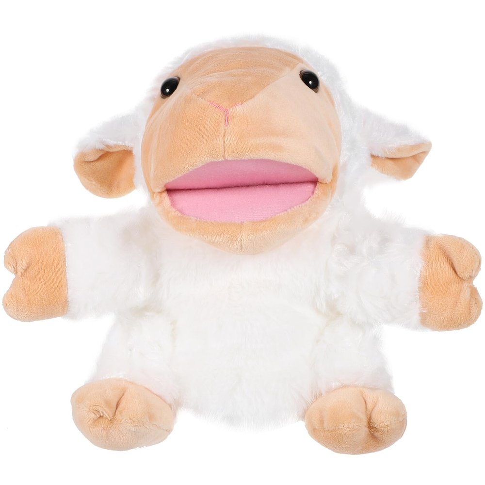 BESPORTBLE Sheep Hand Puppet for Plush Animal Storytelling Interactive Play Educational Soft Hand Puppets for Boys