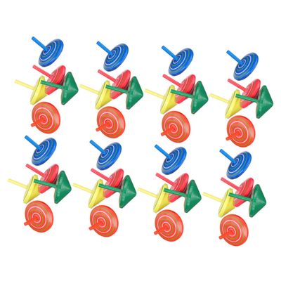 NESTINGHO 40 pcs Wooden Gyro Assorted Rainbow Colors for Hand-Eye Coordination Fun Spinning Gift for Boys and Ages Random Color