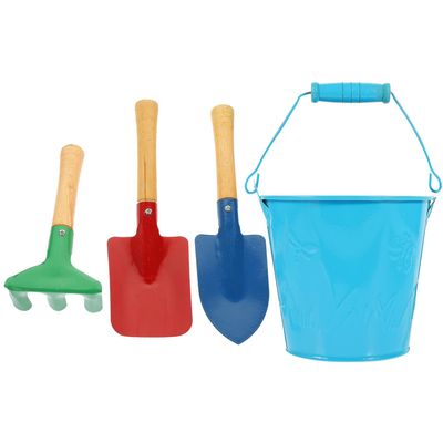 Alasum Beach Sand Dig Shovel Kit with Iron Bucket and Gardening Tools Lightweight Portable Set for Outdoor Fun and Play Random Color