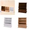 1/12 Scale Miniature Wooden Bookshelf Antique Display Cabinet for Realistic Dollhouses Collections Library Shelf Toy House view 2