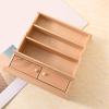 1/12 Scale Miniature Wooden Bookshelf Antique Display Cabinet for Realistic Dollhouses Collections Library Shelf Toy House view 3