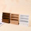 1/12 Scale Miniature Wooden Bookshelf Antique Display Cabinet for Realistic Dollhouses Collections Library Shelf Toy House view 4