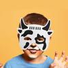 4Pcs Animal Cartoon Masks Lightweight Felt Material for Halloween Dress Up Birthday Party Photo Props Cow Design view 4