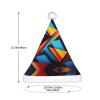 aabkjgfr Triangle Stripes Bohemian Print Adult Santa Hat,Soft And Comfortable Santa Hat,Suitable For New Year'S Holiday Parties,Indoors And Outdoors. view 3