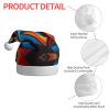 aabkjgfr Triangle Stripes Bohemian Print Adult Santa Hat,Soft And Comfortable Santa Hat,Suitable For New Year'S Holiday Parties,Indoors And Outdoors. view 4