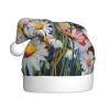 aabkjgfr Summer Floral Daisies Flower Print Adult Santa Hat,Soft And Comfortable Santa Hat,Suitable For New Year'S Holiday Parties,Indoors And Outdoors. view 1