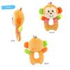 HANABASS Wrist Rattle Plush Monkey for Months O-Shaped Soft Cotton Hand Bell for Sensory Development Easy to Grasp Early Education for Boys view 2
