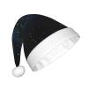 aabkjgfr Star Constellation Map Print Adult Santa Hat,Soft And Comfortable Santa Hat,Suitable For New Year'S Holiday Parties,Indoors And Outdoors. view 2