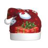 aabkjgfr Merry Christmas Cute Snowman Print Adult Santa Hat,Soft And Comfortable Santa Hat,Suitable For New Year'S Holiday Parties,Indoors And Outdoors. view 1