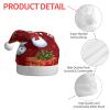 aabkjgfr Merry Christmas Cute Snowman Print Adult Santa Hat,Soft And Comfortable Santa Hat,Suitable For New Year'S Holiday Parties,Indoors And Outdoors. view 4