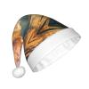 aabkjgfr Seaside Grand Waves Tidal Print Adult Santa Hat,Soft And Comfortable Santa Hat,Suitable For New Year'S Holiday Parties,Indoors And Outdoors. view 2