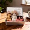 2 Pcs Little Pocket Bear Hug in a Tin Box,Worry Bear Hug in a Box Mini Plush Bears Set with Inspirational Card,Handmade Mini Plush Bears in Boxs for Kids Friends Women Men view 2