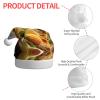 aabkjgfr Sunflower And Corn Print Adult Santa Hat,Soft And Comfortable Santa Hat,Suitable For New Year'S Holiday Parties,Indoors And Outdoors. view 4
