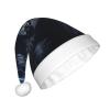 aabkjgfr Skull Rock Roll Skeleton Bone Print Adult Santa Hat,Soft And Comfortable Santa Hat,Suitable For New Year'S Holiday Parties,Indoors And Outdoors. view 2
