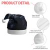 aabkjgfr Skull Rock Roll Skeleton Bone Print Adult Santa Hat,Soft And Comfortable Santa Hat,Suitable For New Year'S Holiday Parties,Indoors And Outdoors. view 4