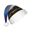 aabkjgfr Starry Sky Meteor Stars Print Adult Santa Hat,Soft And Comfortable Santa Hat,Suitable For New Year'S Holiday Parties,Indoors And Outdoors. view 2