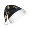 aabkjgfr Damask Pattern Print Adult Santa Hat,Soft And Comfortable Santa Hat,Suitable For New Year'S Holiday Parties,Indoors And Outdoors. view 2