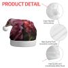 aabkjgfr Garden Peony Print Adult Santa Hat,Soft And Comfortable Santa Hat,Suitable For New Year'S Holiday Parties,Indoors And Outdoors. view 4