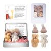 2 Pcs Little Pocket Bear Hug in a Tin Box,Worry Bear Hug in a Box Mini Plush Bears Set with Inspirational Card,Handmade Mini Plush Bears in Boxs for Kids Friends Women Men view 1