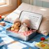 2 Pcs Little Pocket Bear Hug in a Tin Box,Worry Bear Hug in a Box Mini Plush Bears Set with Inspirational Card,Handmade Mini Plush Bears in Boxs for Kids Friends Women Men view 3