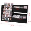 5-Tier Trading Card Display Case Stand- Holds Up to 200 Cards,Wood Sports Graded Card Display,Card Stand for Sports Baseball Cards,Card Game Collection & Show view 2