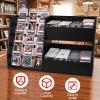 5-Tier Trading Card Display Case Stand- Holds Up to 200 Cards,Wood Sports Graded Card Display,Card Stand for Sports Baseball Cards,Card Game Collection & Show view 3