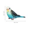 Beaupretty 2pcs Small Parrot Figurine Bird Model Realistic Miniature Decorative Ornaments for Home Office Cabinet Display Green Blue view 2