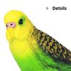 Beaupretty 2pcs Small Parrot Figurine Bird Model Realistic Miniature Decorative Ornaments for Home Office Cabinet Display Green Blue view 3