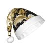 aabkjgfr Damask Pattern Print Adult Santa Hat,Soft And Comfortable Santa Hat,Suitable For New Year'S Holiday Parties,Indoors And Outdoors. view 2