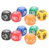 CHICIRIS Durable Finger Guessing Game Dice Set, Wide Application Rock Paper Scissors Dice for Family Party, 12 Pcs view 1