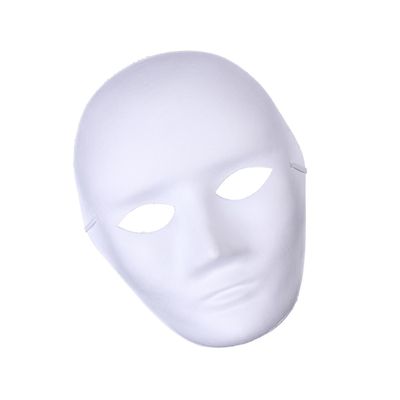 Alasum 15pcs DIY Full Face Halloween Costume Masks for Men Blank White Paper Pulp Hip-hop Dance Ghost Masks with Breathable Design for Masquerade Party Cosplay and Artistic Painting