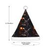 aabkjgfr Skull Rock Roll Skeleton Bone Print Adult Santa Hat,Soft And Comfortable Santa Hat,Suitable For New Year'S Holiday Parties,Indoors And Outdoors. view 3