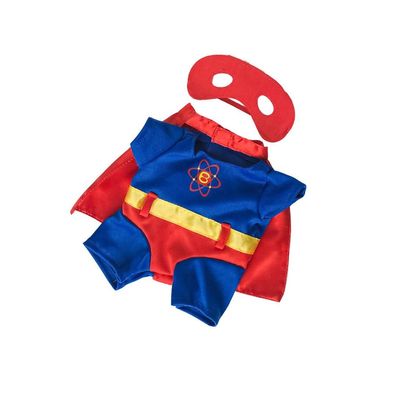 Atomic Hero Costume Plush Outfit Fits 6 to 10 Inch Stuffed Animals Teddy Bear Doll Dress Up Roleplay Soft Fabric Accessory Gift for Kids