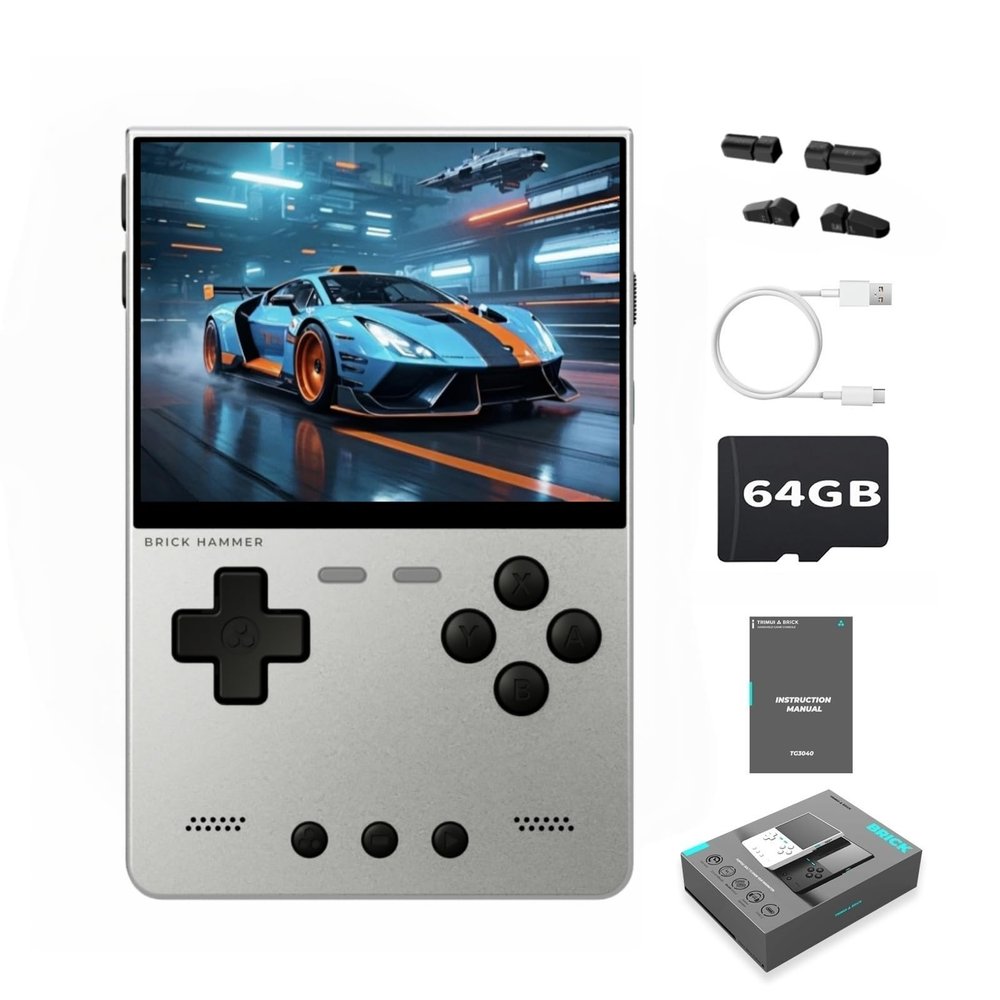TRIMUI Brick Hammer Retro Handheld Game Console Portable Video Game Console Silver