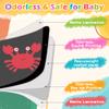 4 Packs in 1, Large 8.3"8.3" 160 Pages High Contrast Baby Cards for Infants 0-36 Months, Safety Visual Stimulation Black and White Card for Newborns, High Contrast Baby Cards view 2