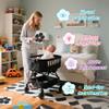 4 Packs in 1, Large 8.3"8.3" 160 Pages High Contrast Baby Cards for Infants 0-36 Months, Safety Visual Stimulation Black and White Card for Newborns, High Contrast Baby Cards view 3