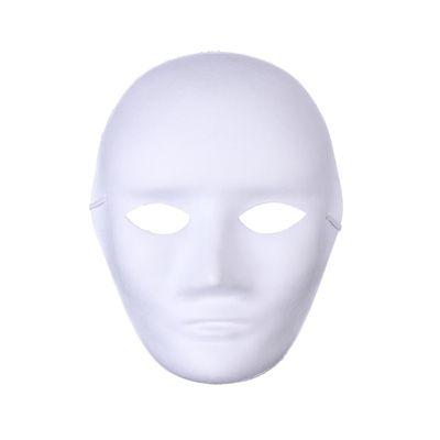 Abaodam 15pcs Halloween DIY Full Face Paper Pulp Masks Male Blank Painting Masks for Hip-hop Dance Scary Ghost Cosplay Masquerade Party Costume with Elastic Strap