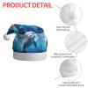 aabkjgfr Cool Dolphin Print Adult Santa Hat,Soft And Comfortable Santa Hat,Suitable For New Year'S Holiday Parties,Indoors And Outdoors. view 4