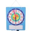 HOOTNEE Interactive Clock with Dry-Erase Board for Removable Hands Teaching Analog and Digital Bright Colors for Home and Classroom Use view 1