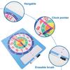 HOOTNEE Interactive Clock with Dry-Erase Board for Removable Hands Teaching Analog and Digital Bright Colors for Home and Classroom Use view 2