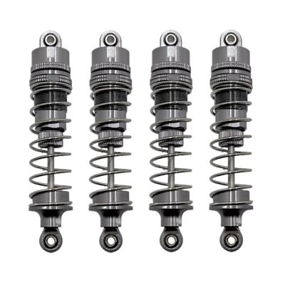 for Huangbo R1001 for Bronco R1002 R1003 4pcs Metal Oil Shock Absorber Damper RC Car Parts Accessories and Upgrades Replacement Repair RC Car DIY Parts(Gray)