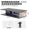 1/64 Scale Display Case Car Garage Moldel, Cyberpunk Style Acrylic Cover Diecast Car Show Case with LED Light 2 Parking Spaces for Toy Car Display and Storage (Vehicles Not Included) 07 view 2