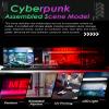 1/64 Scale Display Case Car Garage Moldel, Cyberpunk Style Acrylic Cover Diecast Car Show Case with LED Light 2 Parking Spaces for Toy Car Display and Storage (Vehicles Not Included) 07 view 3