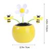 Solar Dancing Flower Automotive Ornament Swinging Animated Bee Dancer Toy Car Dashboard Decor Suncatchers Solar Apple Blossom Bobblehead Windowsill Decoration for Car Home Decor view 2