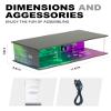1/64 Scale Display Case Car Garage Moldel, Cyberpunk Style Acrylic Cover Diecast Car Show Case with LED Light 2 Parking Spaces for Toy Car Display and Storage (Vehicles Not Included) 01 view 2