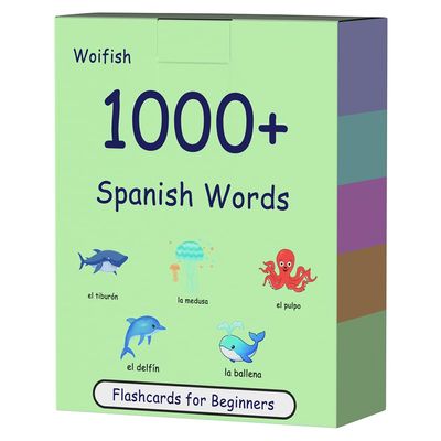 1000 Common Spanish Words Flash Cards Flashcards for Beginners