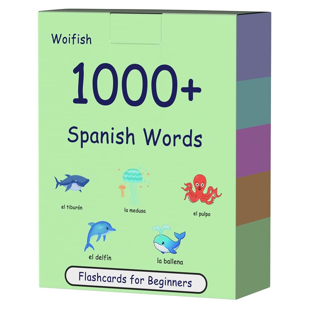 1000 Common Spanish Words Flash Cards Flashcards for Beginners