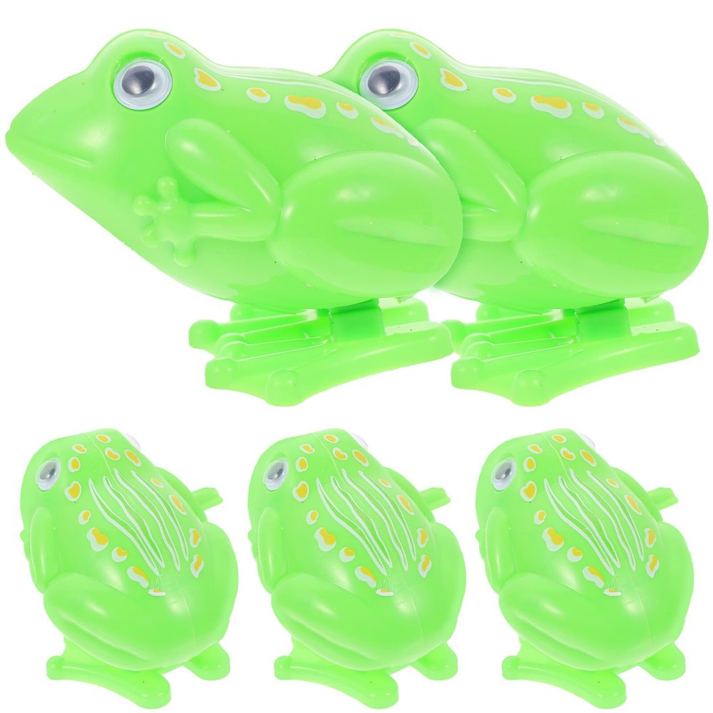 CIYODO 5Pcs Novelty Clockwork Frog for Creative Jumping Animal Decorative Educational Early Learning Hand-Eye Coordination Development
