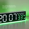 LED Night Light Clock With Adjustable Brightness And Temperature Display, 6.6" Digital Clock Adjustable With 3 Lever Brightness For Bedroom And Nursery Use, Auto Light Sensing(orange) view 2